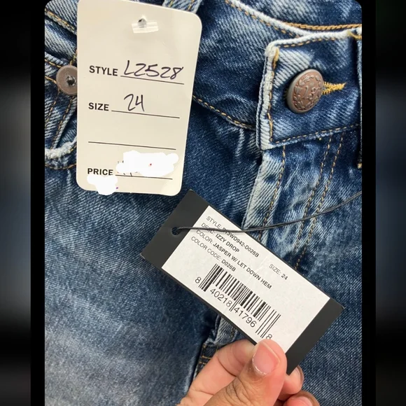 Nwt R13 Izzy Drop In Jasper Color With Let Down Hem Stylish Blue Women's Jeans - Picture 4 of 13